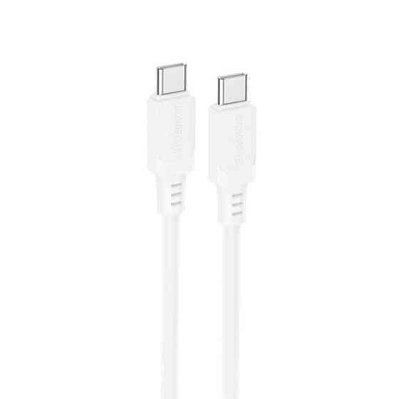 Кабель BOROFONE BX115 Lotto 60W silicone charging data cable C to C White Одеса