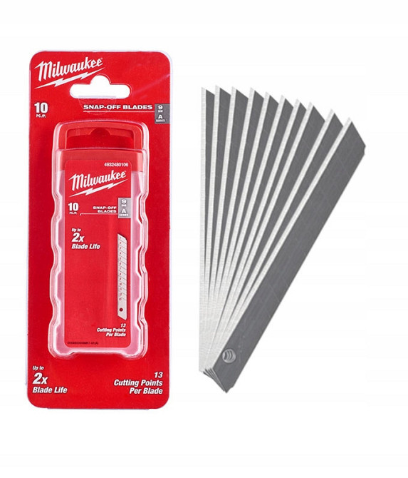 Леза змінні сегментовані 9 мм Milwaukee (10 шт/упак) (заміна для 48229109) Одеса - фото 1