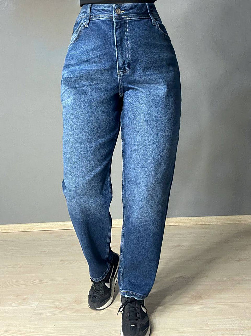 Джинси жіночі Sherocco 1295-1 Mom Relax великі розміри супер батал сині, синій, 4О, 40, 106 см, 130 см Київ - фото 1