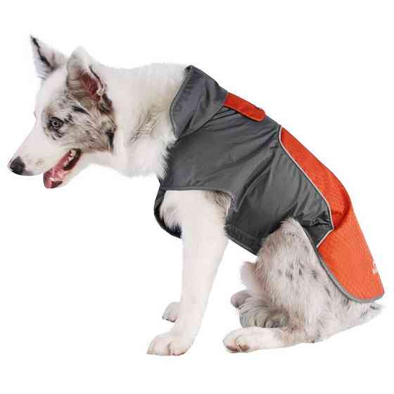 Куртка дощовик для собак BlackDoggy (Блекдоги) VC-JK12012 L, Жовтогарячий Запоріжжя
