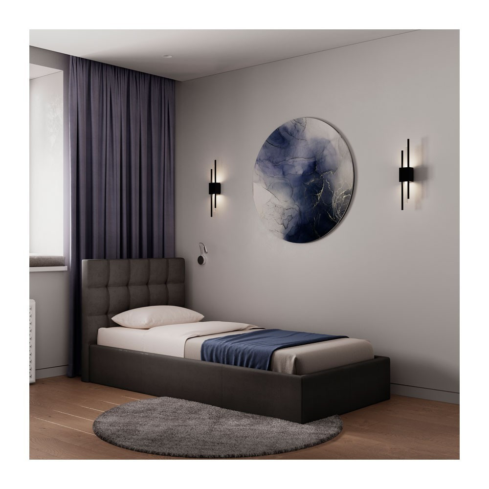 Кровать Chester NewDesign Simple Comfort с нишей для белья 120x190 темно-серый Киев - изображение 1