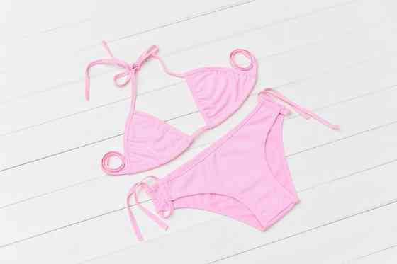 Купальник зі шторками роздільний one size рожевий Київ