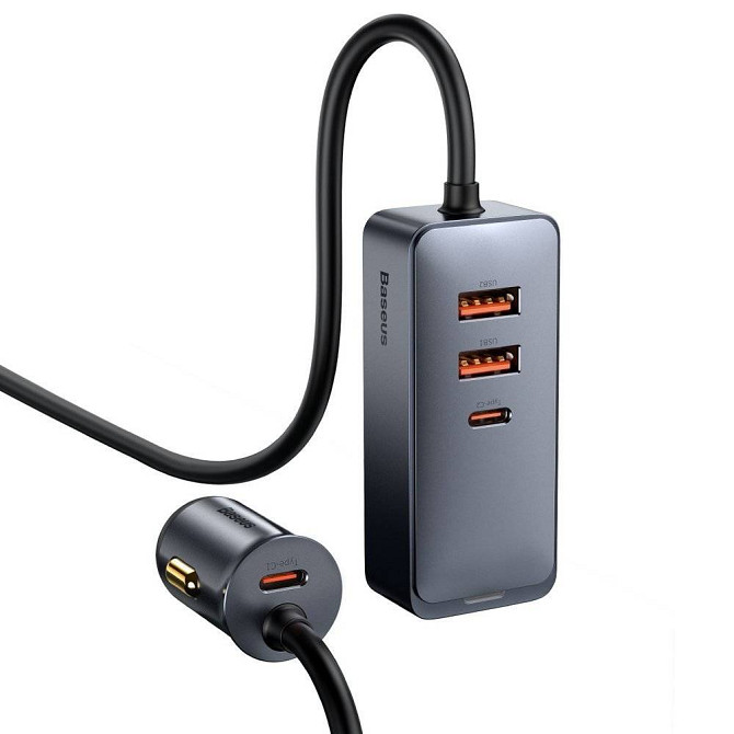 Автомобільний зарядний пристрій Baseus Share Together PPS multi-port 120W CCBT-A0G (сіре) Миколаїв - фото 3