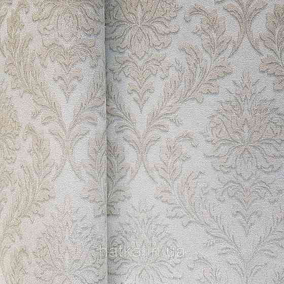 Обои виниловые на флизелине Rasch Raymond 1.06х10 вензель структурный золотистые на голубом 957006 Киев