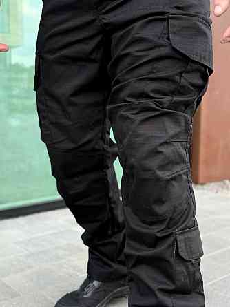 Чорні літні тактичні штани ріп-стоп, чоловічі військові штани ЗСУ для штурму, служби та повсякденного носіння Львів