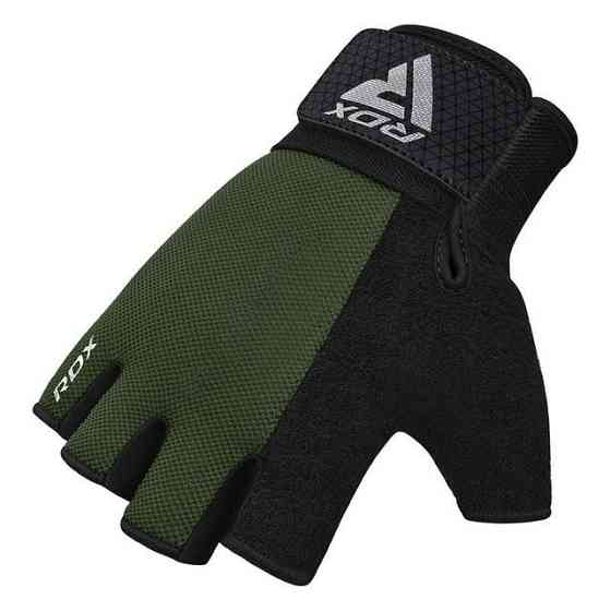 Рукавички для фітнесу RDX W1 Half Army Green Plus S Каменское