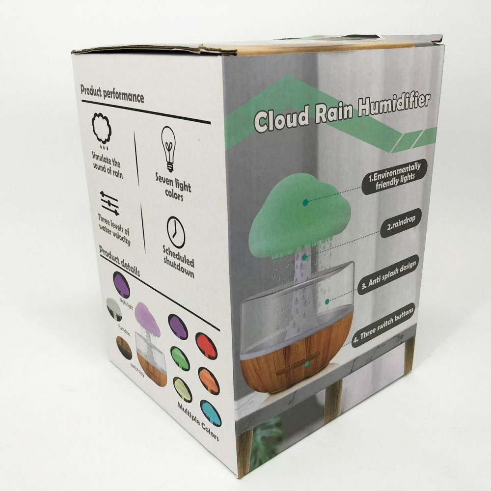 Увлажнитель воздуха с функцией ароматизатора Cloud Rain Humidifier, Ароматический диффузор-увлажнитель QF-77 Львов - изображение 12
