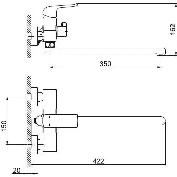 Смеситель для ванны с душевым гарнитуром GAPPO Aventador G2250 черный Киев - изображение 7