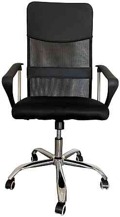 Офисное кресло руководителя Tehforward Ultra хром Tilt Черный Киев