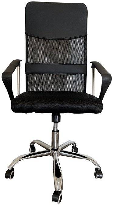 Офисное кресло руководителя Tehforward Ultra хром Tilt Черный Киев - изображение 2