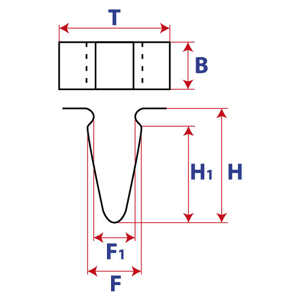 Фіксатор V-подібний Метал, 769847302R, 7698 473 02R 16554 Київ - фото 2