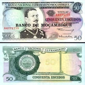 Мозамбик / Mozambique 50 escudos 1970(76) P116 UNC Полтава - изображение 1