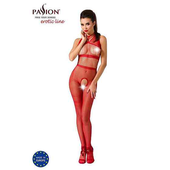 Бодистокинг Passion BS048 red, комбинезон, имитация колгот и открытого топа Sex Aura Киев