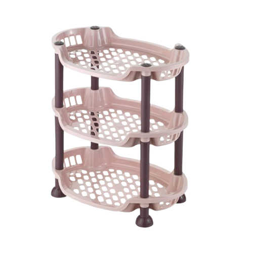 Етажерка овальна на 3 полиці 33*18*33,5см пластик Nostalgia Mini ELIF Житомир - фото 1