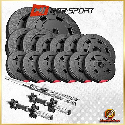 HOPSPORT Premium набор 56 кг гантели и штанга универсальный спортивный комплект для занятий силовыми Киев - изображение 1