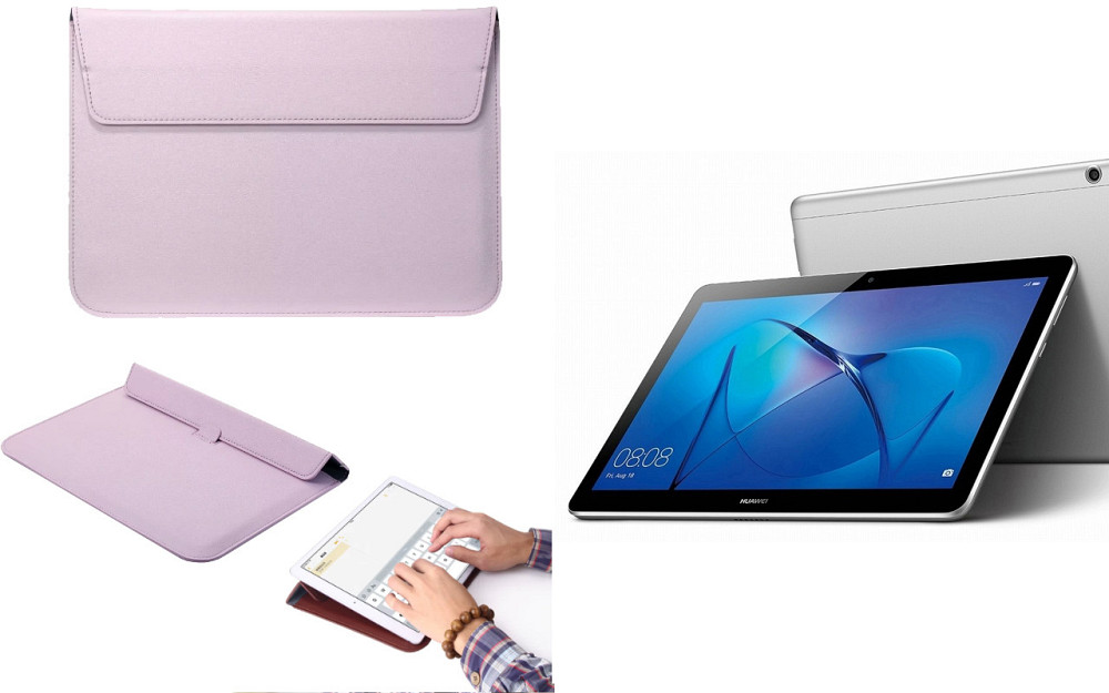 Чохол-конверт VitoCase для Huawei MediaPad M3 10, M3 Lite 10, з функцією підставки для планшета Фіолетовий Київ - фото 1