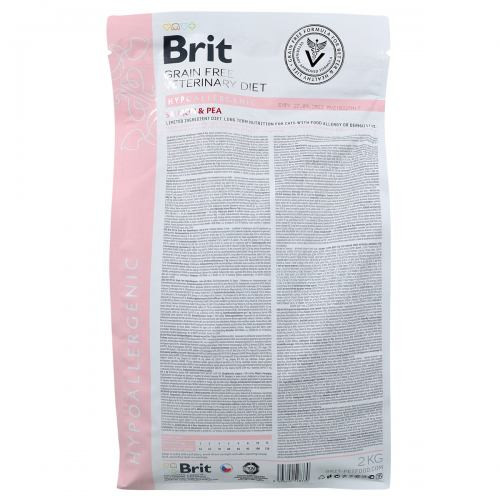 Корм сухой Brit Grain Free VetDiet Cat Hypoallergenic для кошек с пищевой аллергией и непереносимостью с лососем и горохом Киев - изображение 5