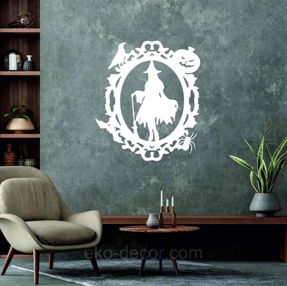 Декоративное настенное Панно «Ведьма», Декор на стену 70*60 см, Белый Киев - изображение 8