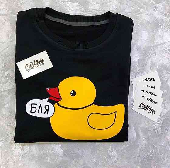 Чоловіча/жіноча футболка з качкою Б*я Чернівці