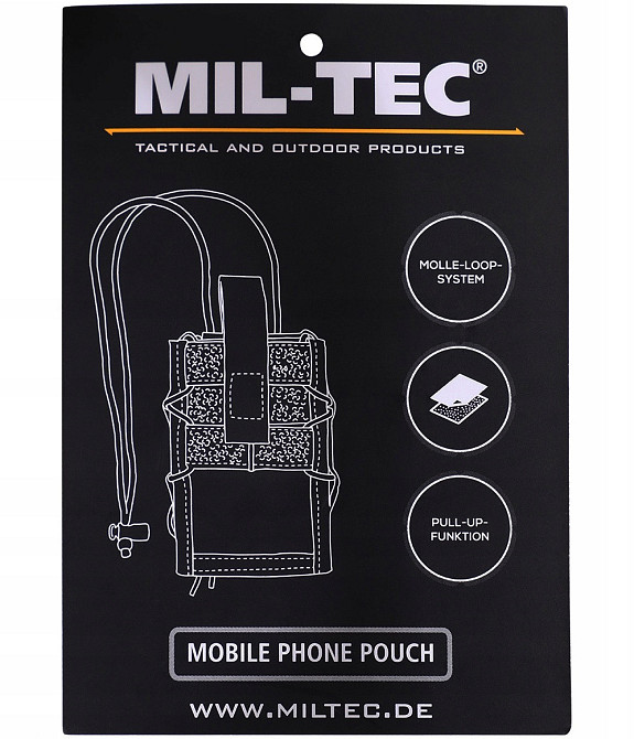 Тактичний Підсумок для смартфона та документів із системою Molle та ременем Mil-Tec від Sturm (13492001) Olive Нововолинськ - фото 10