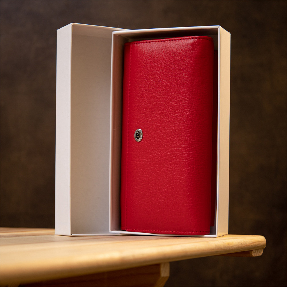 Классический женский кошелек ST Leather 19376 Красный Киев - изображение 1