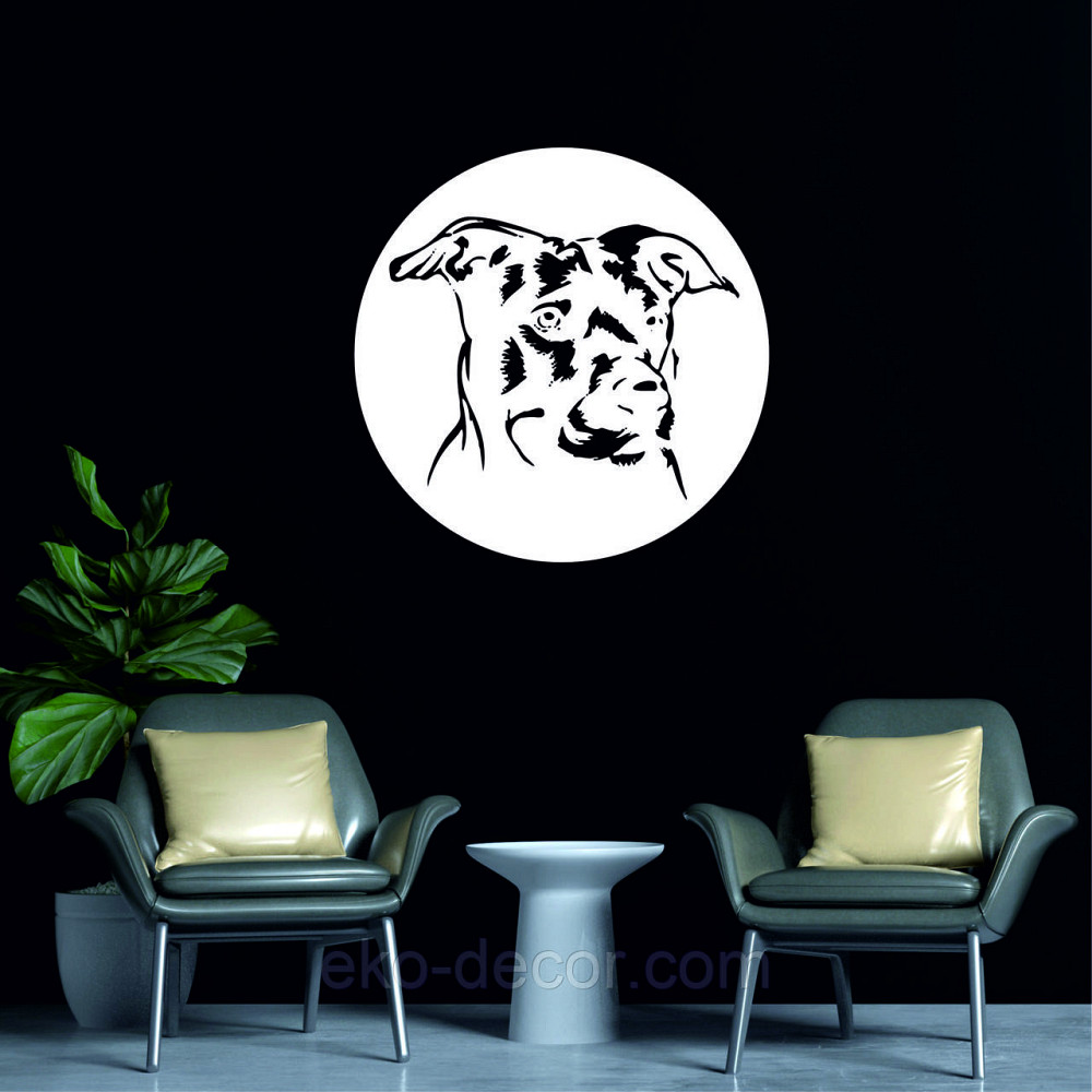 Декоративное настенное Панно «Собака», Декор на стену 70*70 см, Белый Киев - изображение 7