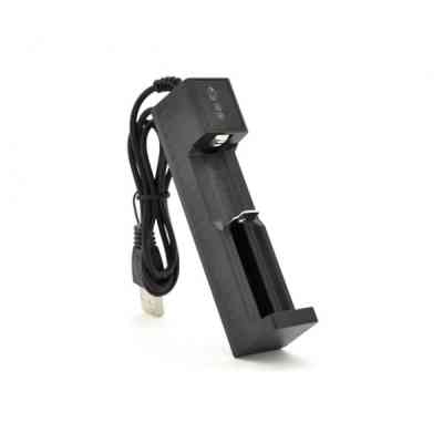 Зарядний пристрій для акумуляторів Merlion 1 Slot, 18650/26650, 4.2V/1000mAh, живлення від USB (YT-C1*18650 / 17254) Вінниця