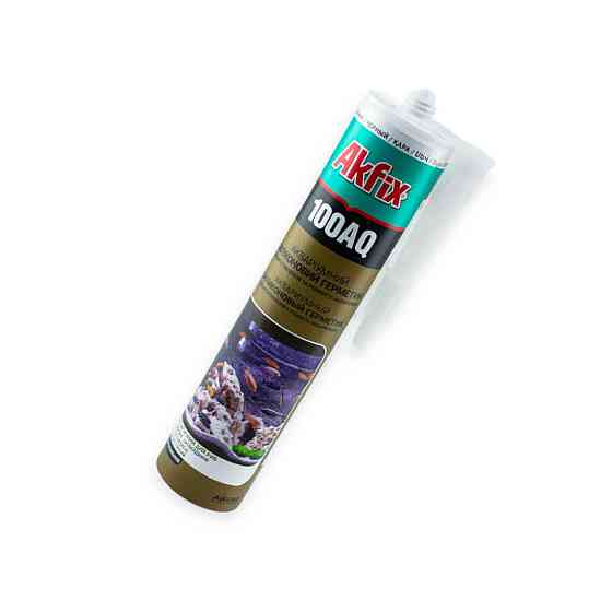 Герметик силіконовий санітарний акваріумний Akfix 100AQ 280 мл чорний Мукачево