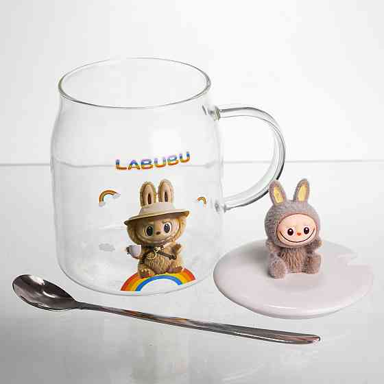 Новогодняя стеклянная чашка 