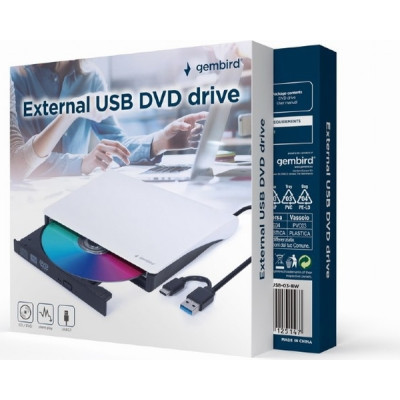 Оптичний привід DVD-RW Gembird DVD-USB-03-BW Вінниця - фото 2