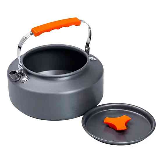Набір туристичного посуду в сумці для походу та кемпінгу: каструля, сковорода, чайник HP39578C Київ