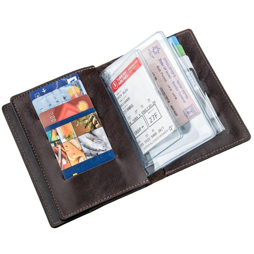 Обложка для автодокументов мягкая кожа GRANDE PELLE 11191 Коричневая Киев - изображение 6