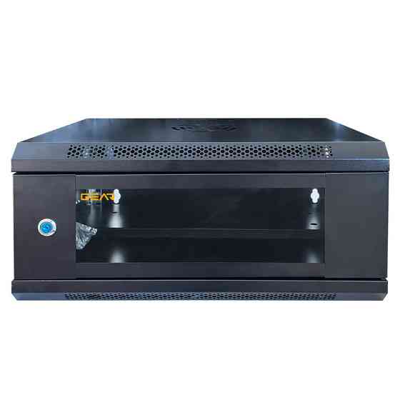 Шафа серверна настінна GEAR 4U 19'' 530x400x240 мм., Чорна (GWMSN-4U) Київ