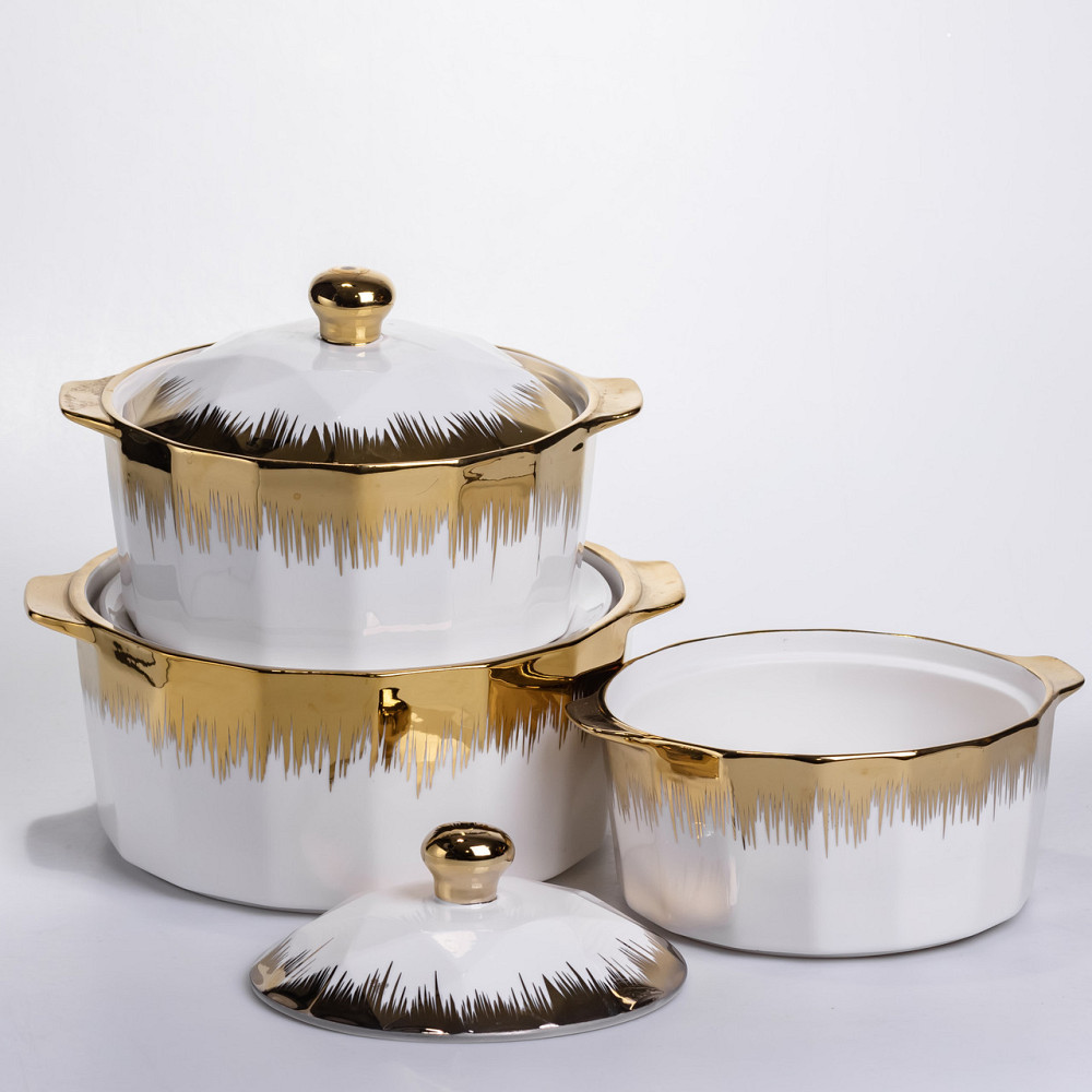 Фарфоровые супницы с крышками и ручками, 3 шт. Киев - изображение 4