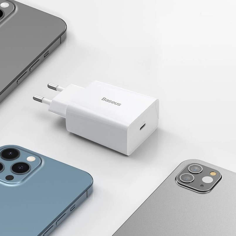 Мережевий зарядний пристрій Baseus Speed Mini PD Charger 20W 1 Type-C білий Львів - фото 7