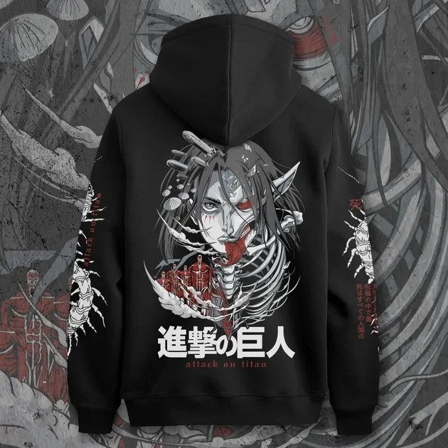Худи мужское с принтом Атака Титанів Ерен Єгер Размер 52 Anime1237 Днепр - изображение 1