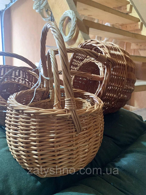 Корзина детская, плетеная из лозы, набор 2 шт Киев - изображение 2