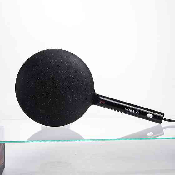 Sokany Сковорода млинниця електрична Ø20 (см) з антипригарним покриттям 600 Вт Чорний SK-07068 Коломыя