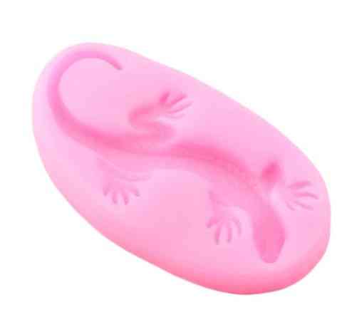 Молд силиконовый Ящерица 80 на 44 мм розовый Киев