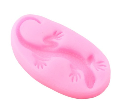 Молд силиконовый Ящерица 80 на 44 мм розовый Киев - изображение 3