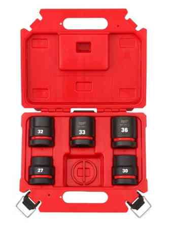 Набір головок 1'' SKT SHOCKWAVE MILWAUKEE, (27-36мм) (5шт), пластиковий кейс Одеса