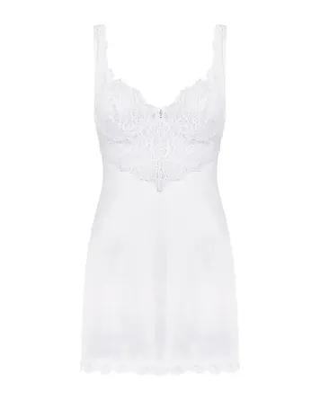 (SALE) Сорочка Obsessive Amor Blanco underwire chemise & thong white S/M Львов