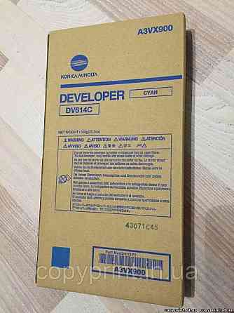 Девелопер Konica Minolta DV-614C блакитний Cyan для bizhub PRESS C1060/C1060L/C1070 A3VX900 Ресурс: 1,2 млн. Київ