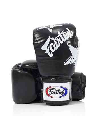 Боксерські рукавиці Fairtex BGV1 Nation Print Black 16 унцій (бинти в комплекті) Кам'янське