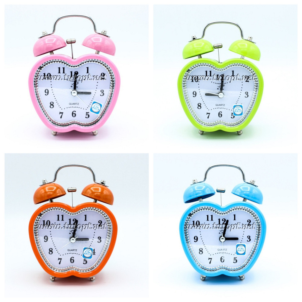 Годинник будильник з колокольчиком 2835 різні кольори Дніпро - фото 1