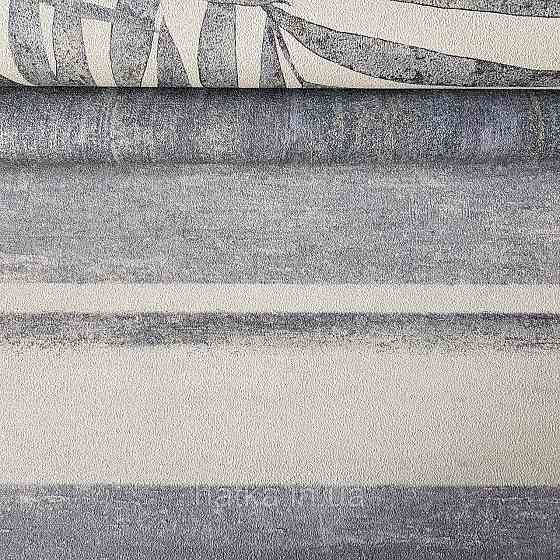 Шпалери вінілові на флізелін Rasch Linares 0.53х10 смуги широкі ефект потертості синьо сірі білі 617788 Київ