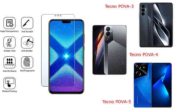 Защитное стекло NeoGlass для Tecno POVA-3, POVA-4, POVA-5 – ультрапрозрачное и устойчивое Киев