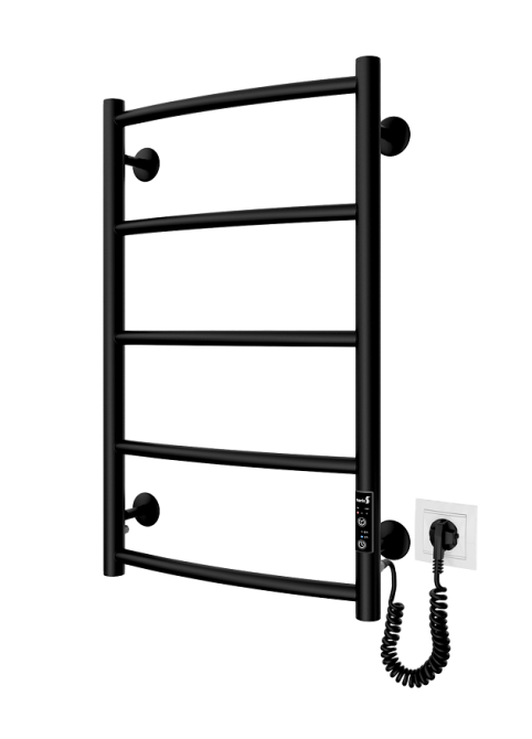 Электрический полотенцесушитель Mario Классик HP -I 650 x 430 TR К таймер-регулятор, черний мат Киев - изображение 1