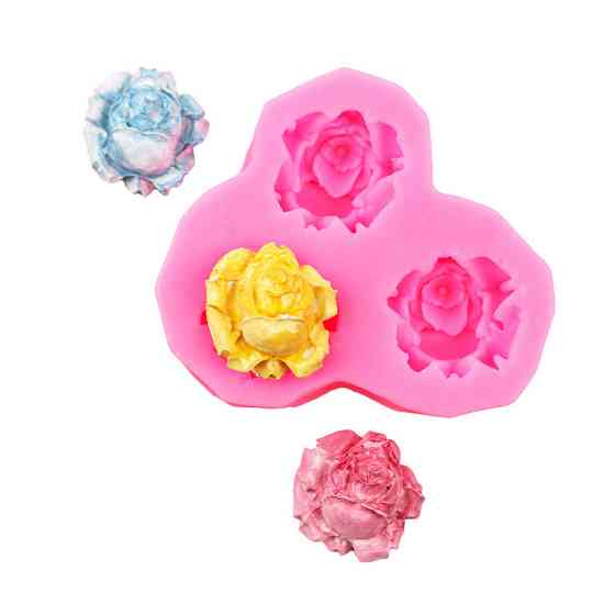 Молд силиконовый Розы 65 на 55 мм розовый Киев