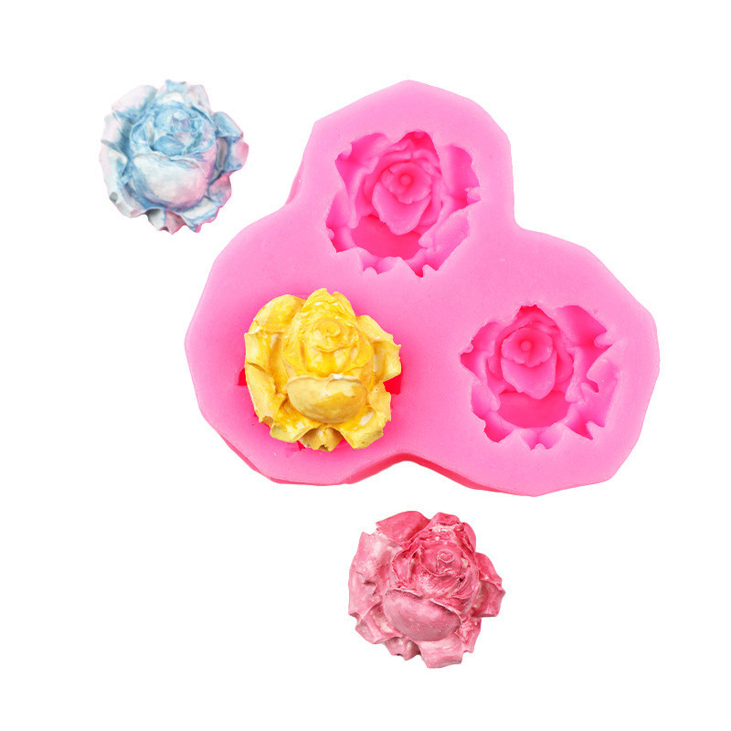 Молд силиконовый Розы 65 на 55 мм розовый Киев - изображение 5